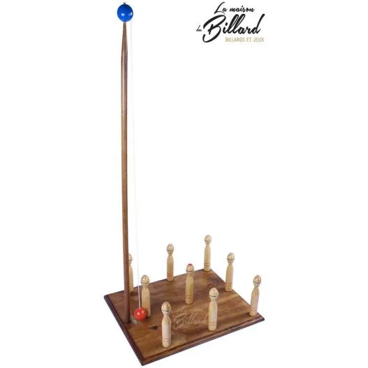 Birinic  Géant - Location de jeu pour 1-10 joueurs en region PACA. Birinic géant :    Dimension: Base 50 cm x 50 cm x H. 106 cm    Faites tomber les quilles à l'aide d